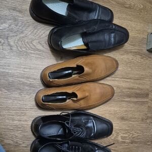 Men's Black and Brown Leather Shoes